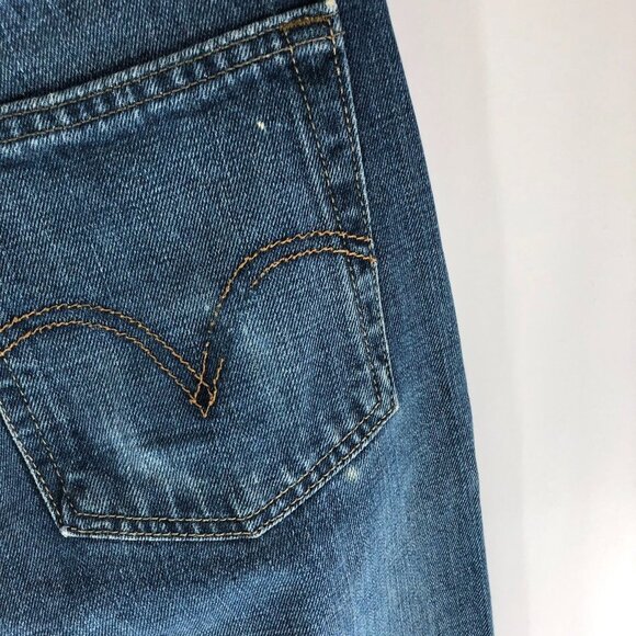 Levis Mens Jeans 527 Low Boot Cut Dark Wash 100% Cotton 33x30 - Picture 4 of 8